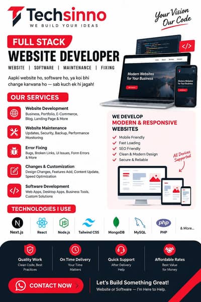 Full Stack Web Developer | Website & Software Development