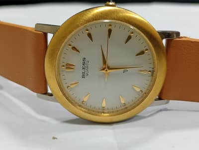 Bless Swiss watch for men Brown Leather strap