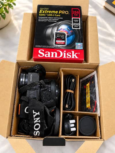 Sony Alpha A6400 Mirrorless Camera with Lens + 256GB SanDisk SD Card