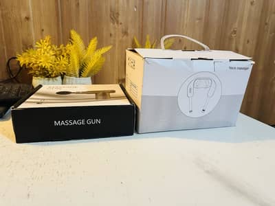 Neck and Shoulder Massager + Massage Gun box pack