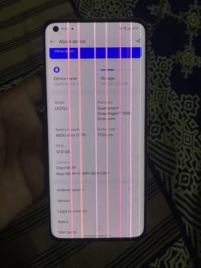One Plus 9 Pro 12/256 dual sim snapdragon 888 pub g 90 fps gaming phon