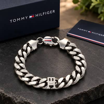 Original Tommy Hilfiger Silver Chain Bracelet | TH27906641 | With Box