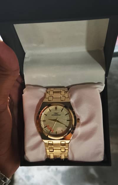 brand new golden watch
