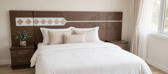 bed with site table with dressing all ok mint h set urjnt sale