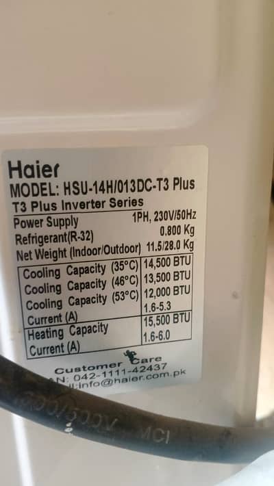 Haier HSU-14HFTEX Inverter T3 Plus AC – 10/10 Condition | 3 Months Use