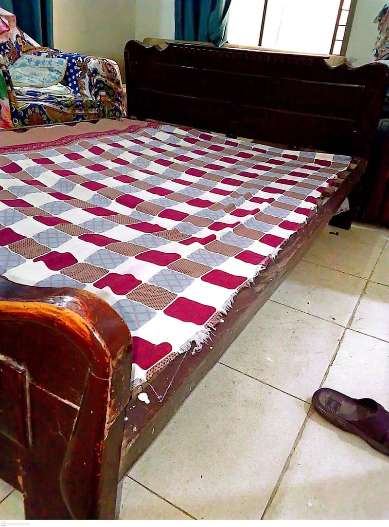 Bed wood  double bed 1