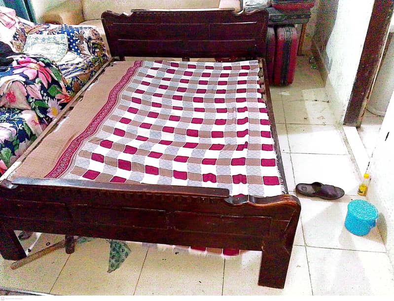 Bed wood  double bed 2