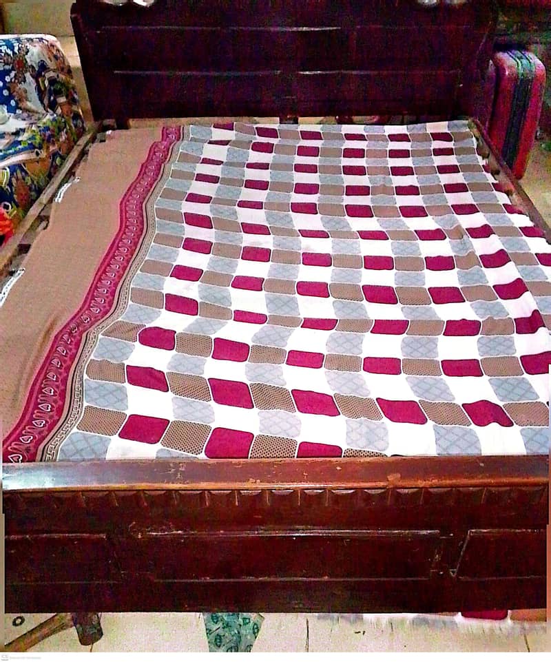 Bed wood  double bed 4