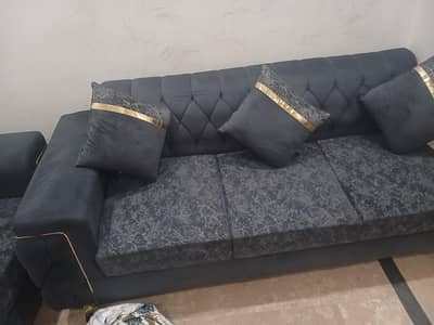 L-Shape Sofa for Sale – Dark Grey | Excellent Condition