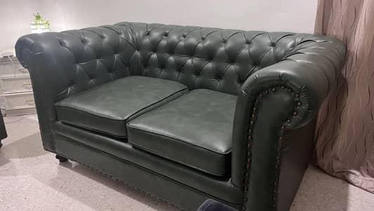 Green raksin sofa