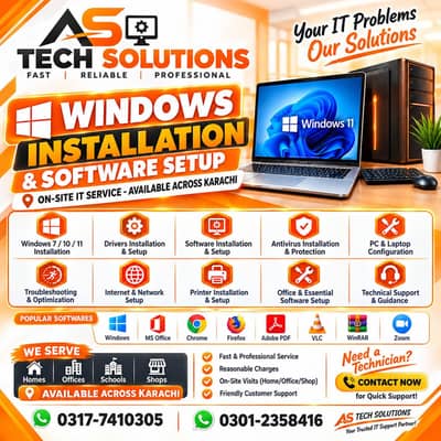 Windows Installation & Software Setup Services