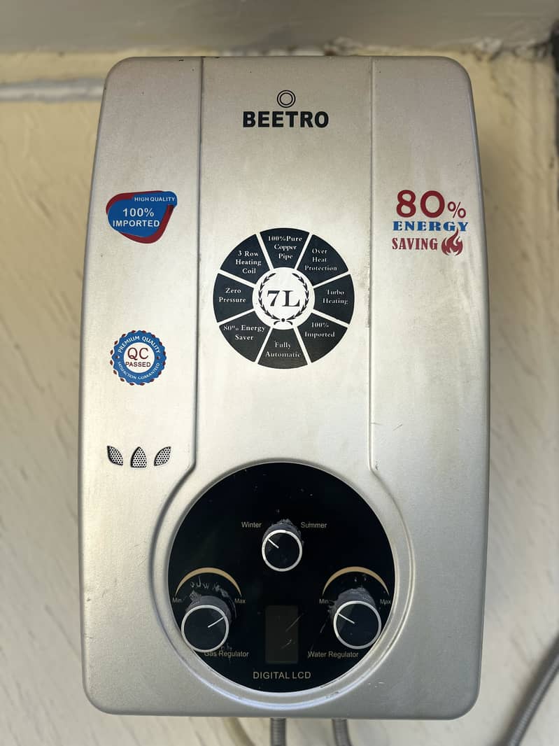 Beetro 7 Litre Instant Gas Geyser | Digital LCD | Winter/Summer Mode ...