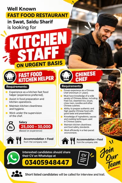 Experience Kitchen Fast food Helper