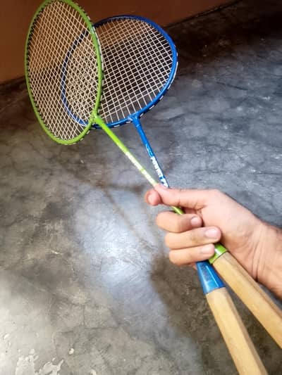 Yonex Badminton Rackets Set (Green & Blue) - Good Condition