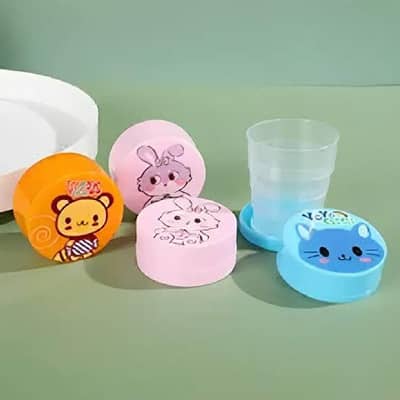 kids mini foldable water glass