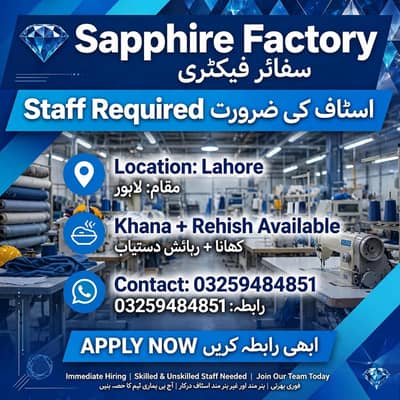 urgent hiring sapphire packing job male female work packing