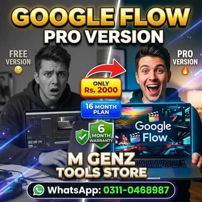 Google Flow Pro Version - 16 Month Plan - 6 Month Warranty