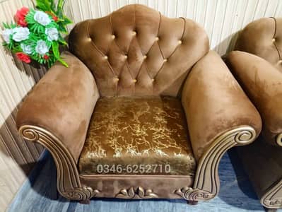 Sofa Set 6 Seater Brand New Velvet Fabric King Size