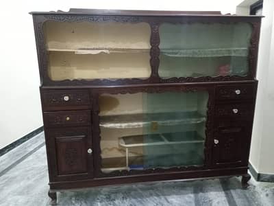 Showcase Wodden Balck Tali (Almari)
