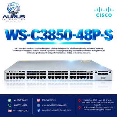 Cisco Catalyst WS-C3850 Series Switches available for networking