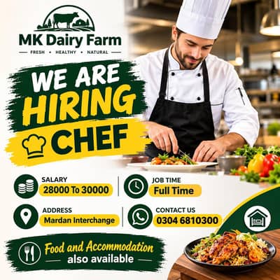 Chef Required | Urgent Hiring | Male Jobs | Jobs