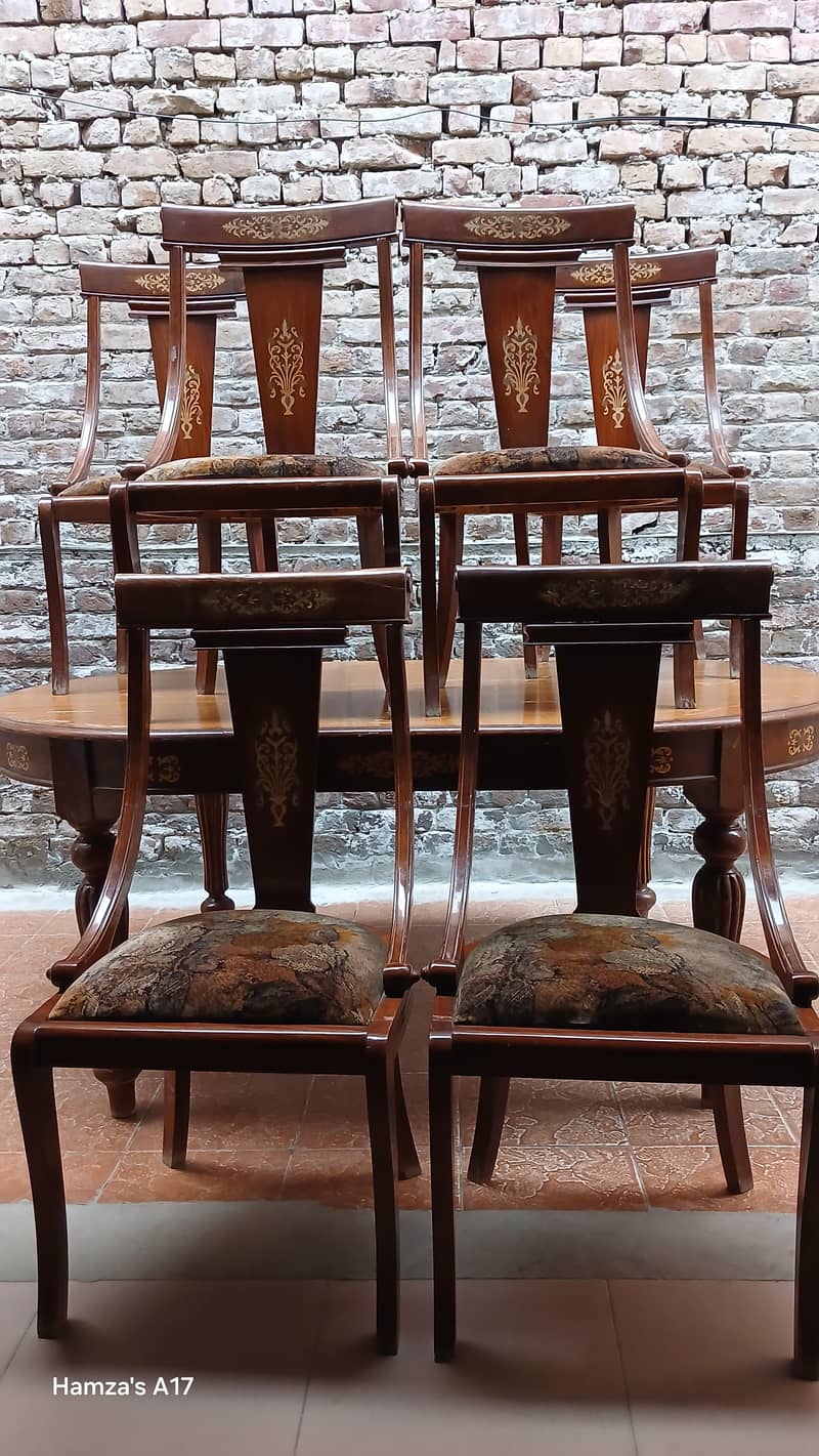 Chinioti Dining Table 6 Chair Set 1