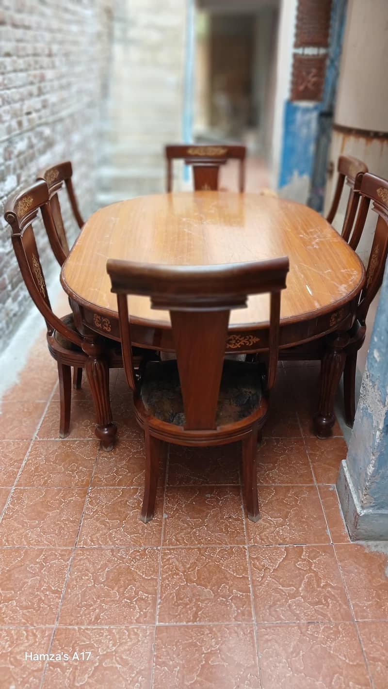 Chinioti Dining Table 6 Chair Set 2