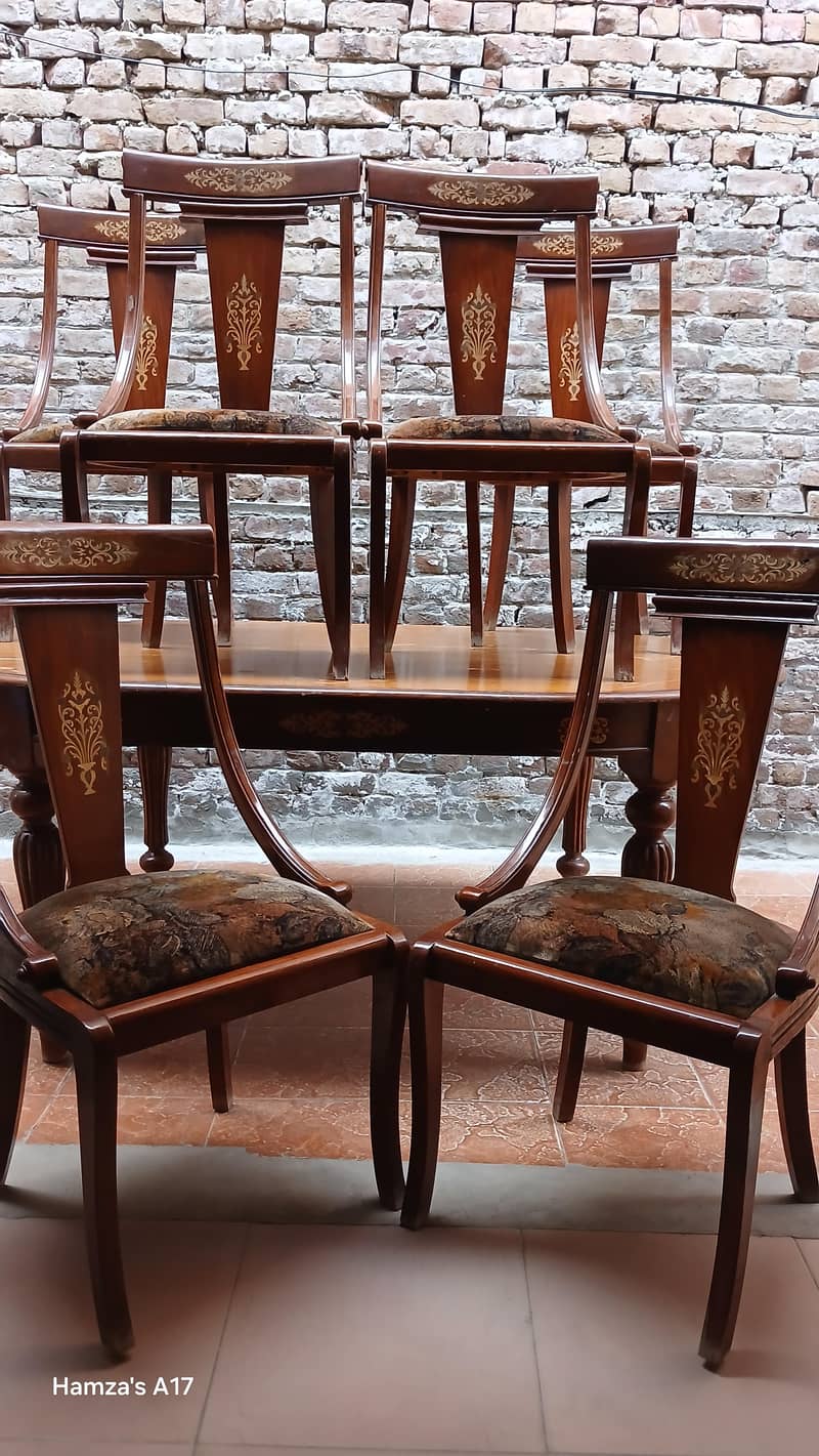 Chinioti Dining Table 6 Chair Set 3