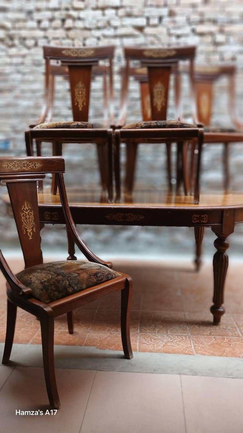 Chinioti Dining Table 6 Chair Set 4