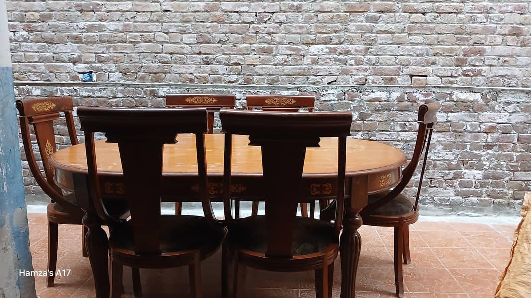 Chinioti Dining Table 6 Chair Set 8