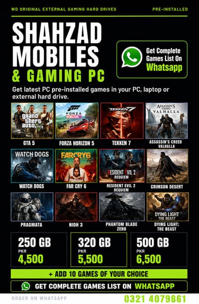 GTA 5 & All PC Games Available With External Hard Drive