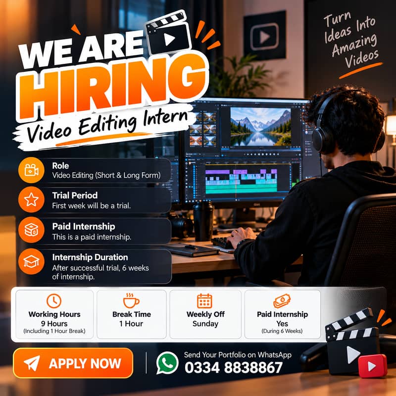 Video Editor Needed for Internship 0