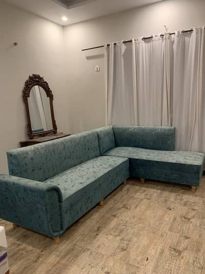 L shaped sofa set. . .