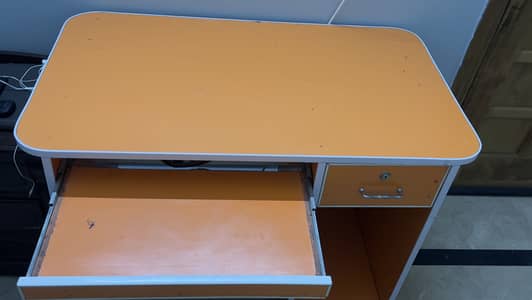 Orange Computer Table