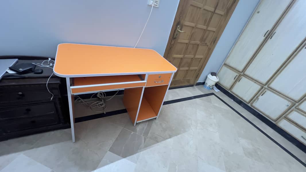 Orange Computer Table 2