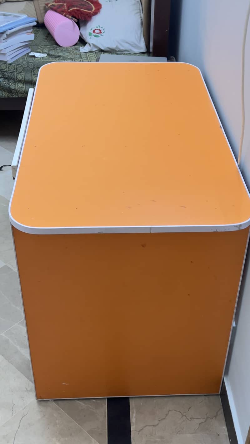 Orange Computer Table 3