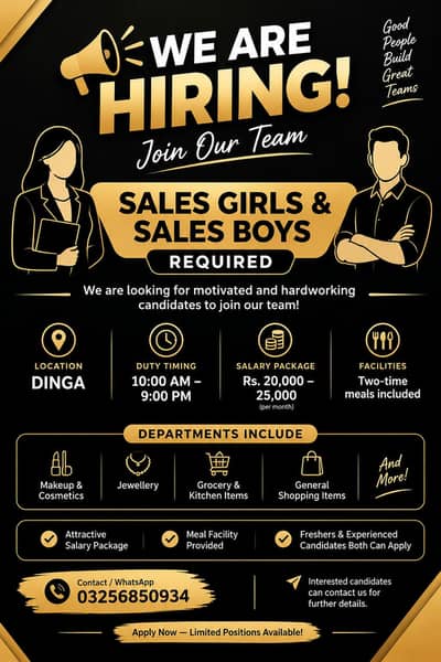 sales girls and boys