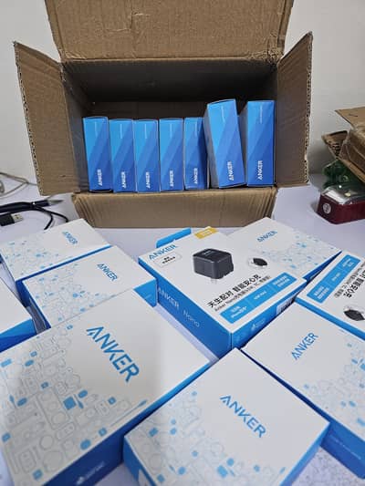 Anker Original Adapters, 30w,45w ai, 47w, 100w chargers box pack