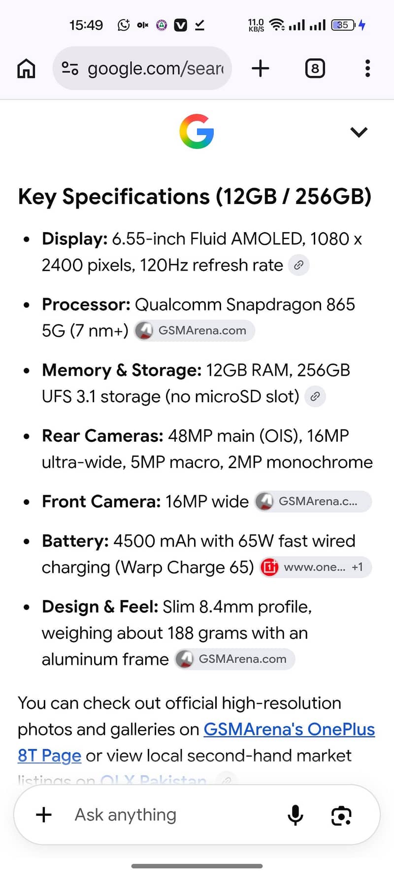 One Plus 8T 1