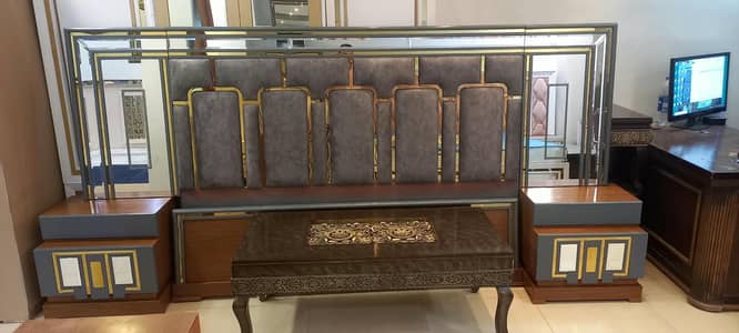 wooden bed set/wardrobe/side tables/dressing/bedroom set/furniture