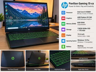 HP Pavilion Gaming 15-cx | Core i5 8th Gen | Dedicated AMD Graphics