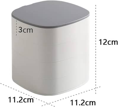4 Layers Jewellery Box, 360 Degree Rotating Jewelry Box, Jewelry and