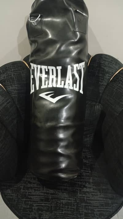 Everlast Boxing Bag Filled - Shiny Black - Ready To Use