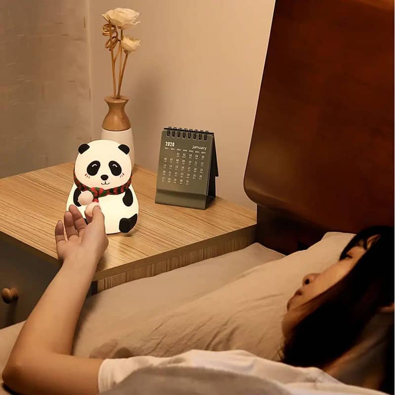 Rechargeable Panda Table Lamp Multicolor 2