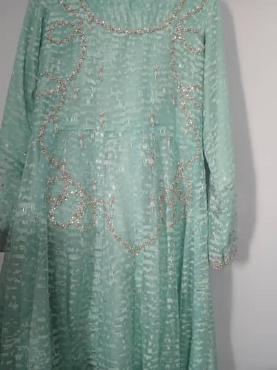 3 pc embroidered excellent condition. medium sized panelled frock