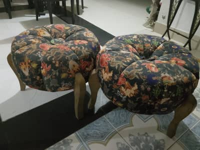 two small sofa seats