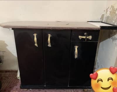 iron istri   stand table with  storage cabinets -istri stand