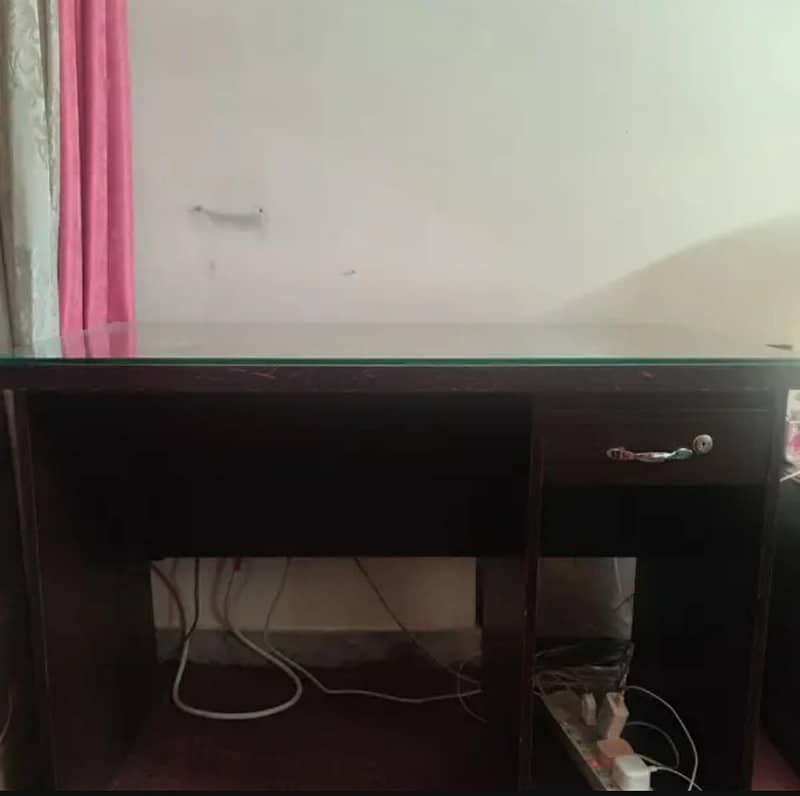 Study table/ Computer table with glass 2