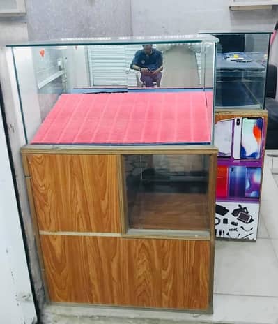 Mobile Shop L Shape Glass Counter For Sale