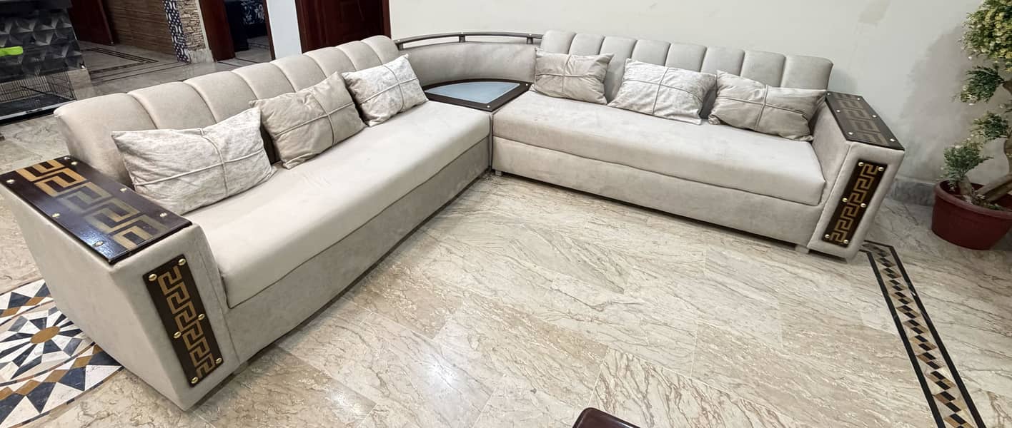 L shaped sofa set 0